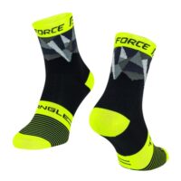 MEIAS CICLISMO FORCE TRIANGLE PR/FLUO/CZ S/M