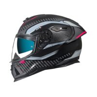 CAPACETE NEXX SX.100R SKIDDER PRETO/ROSA MATE S