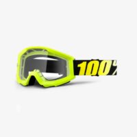 OCULOS MOTO 100% STRATA AM NEON C/LENTE TRANSP.