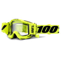OCULOS MOTO 100% ACCURI FORECAST AM FLUO C/LENTE TRANSP.