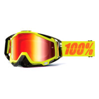 OCULOS MOTO 100% RACECRAFT ATTACK AM C/LENTE VERM ESP.