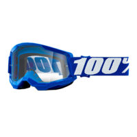 OCULOS MOTO 100% STRATA 2 AZUL C/LENTE TRANSP.