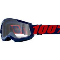 OCULOS MOTO 100% STRATA 2 MASEGO C/LENTE TRANSP.