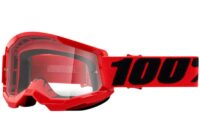 OCULOS MOTO 100% STRATA 2 VERMELHO C/LENTE TRANSP.
