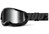 OCULOS MOTO 100% STRATA 2 PRETO C/LENTE CZ ESPELHADA