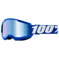 OCULOS MOTO 100% STRATA 2 AZUL C/LENTE AZ ESPELHADA