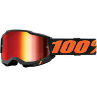 OCULOS MOTO 100% ACCURI 2 CHICAGO C/LENTE VERM ESPELH.