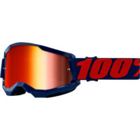 OCULOS MOTO 100% STRATA 2 MASEGO C/LENTE VERM. ESPELHADA