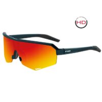 OCULOS CICLISMO GES R2 FLUKE AZUL ESC. MATE LENTE VERMELHO