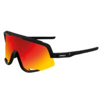 OCULOS CICLISMO GES R2 MONSTER PRETO MATE LENTE VERM