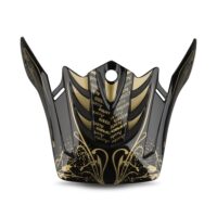 PALA CAPACETE ACERBIS X-FIBER PRETO/DOURADO