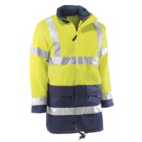 PARKA IMPERMEAVEL ALTA VISIBILIDADE AMARELO/AZUL M