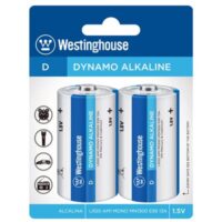 PILHA WESTINGHOUSE ALCALINA 1.5V D LR20 (2 PCS)