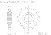 PINHAO GAS GAS 200/250/300/400/450 (99-15) ESJOT 50-32112 12D
