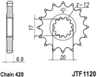 PINHAO JTF1120-13D APRILIA/YA DT50 MOD