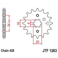 PINHAO JTF1263-15D  YA DT125LC