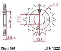 PINHAO JTF1322-15D (HONDA XR/TRX400)