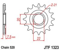 PINHAO JTF1323-14D  HONDA CRF250