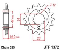 PINHAO JTF1372-17D HONDA VT750
