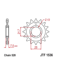 PINHAO JTF 1536-16D KAW KFX 450