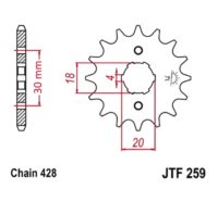 PINHAO JTF259-12D KEEWAY SPEED125/AJP200PR4/LONCIN