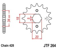 PINHAO JTF264-16D KYMCO 125/XLR125