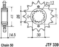 PINHAO JTF339-16D HONDA BRF800/CBR1000