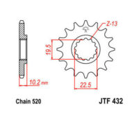 PINHAO JTF432-12D SUZ RM250/DR350/DRZ