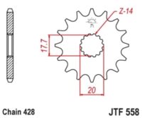 PINHAO JTF558-15D (YA DT125R)