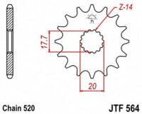 PINHAO JTF564-13D YA YZ125