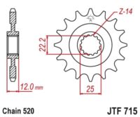 PINHAO JTF715-13D (AFAM 94313 GAS GAS)