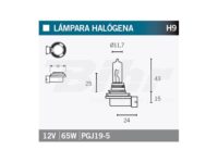 LAMPADA FAROL HALOGENIO 12V 65W H9 VICMA