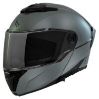 CAPACETE MOTO MODULAR MT ATOM 2 SV SOLID CINZA MATE