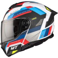 CAPACETE MODULAR MT ATOM 2 SV BAST BRANCO/AZUL BRILHO