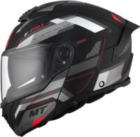 CAPACETE MODULAR MT ATOM 2 SV BAST PRETO/VERMELHO MATE