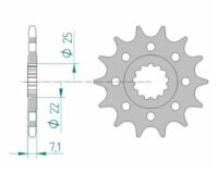 PINHAO AFAM 24511 520 16D KAWASAKI ZX-6R (08-21)