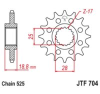 PINHAO JTF704-17D C/ BORRACHA
