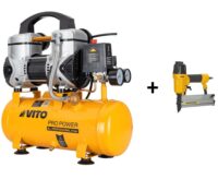 COMPRESSOR SEM OLEO SILENCIOSO 8LT C/ AGRAFADOR VITO