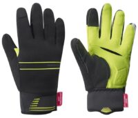 LUVAS SHIMANO WINDSTOPPER INSULATED PRETO/AMARELO FLUO