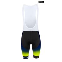 CALÇOES CICLISMO FORCE DASH AZUL/AMARELO FLUO
