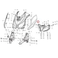 CARENAGEM FRONTAL ESQ. CINZA/PRETO QJ MOTOR FORT 4.0 65309P44VM00