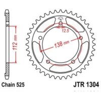 CREMALHEIRA JTR1304-47D ZINCO PRETO