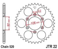 CREMALHEIRA JTR22-49D APRILIA RX125 08-11