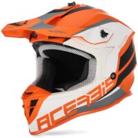 CAPACETE CROSS ACERBIS LINEAR LARANJA/BRANCO S