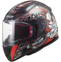 CAPACETE CRIANÇA LS2 FF353J RAPID MINI VOODOO PRETO/VERMELHO