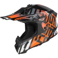 CAPACETE ACERBIS STEEL CARBON 2206 PRETO/LARANJA
