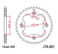 CREMALHEIRA JTA881-38D ALUMINIO PRETO