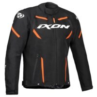 BLUSAO MOTO IXON STRIKER PRETO/BRANCO/LARANJA