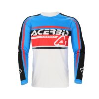 CAMISOLA ACERBIS MX LINEAR LUGO BRANCO/AZUL