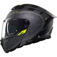 CAPACETE MODULAR MT ATOM 2 SV DESTINY 22.06 CINZA/FLUO